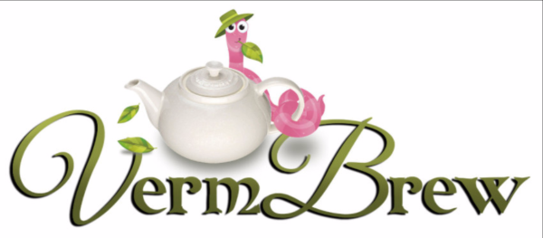 Vermbrew, logo, earthworm and teapot