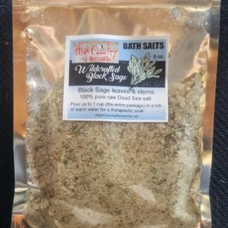 Wildcrafted Black Sage and Dead Sea Salt Bath salts