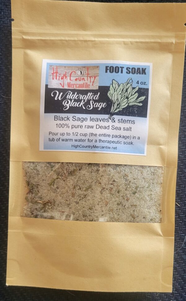 Wildcrafted Black Sage and Dead Sea Salt Foot Soak